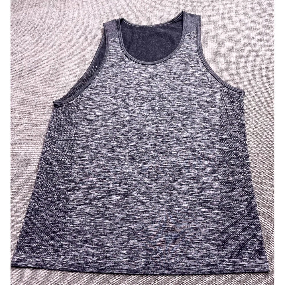 Lululemon Tank Top Womens Heather Blue Round Neck Pullover Gym Workout Size S